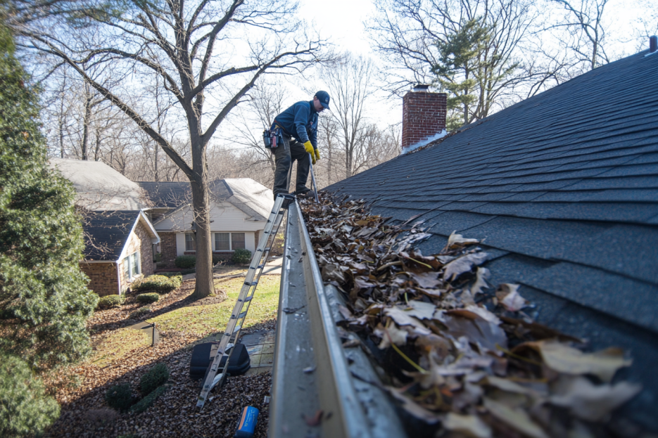 high ladder gutter cleaning techniques